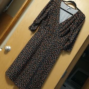 Black red white polka dot dress